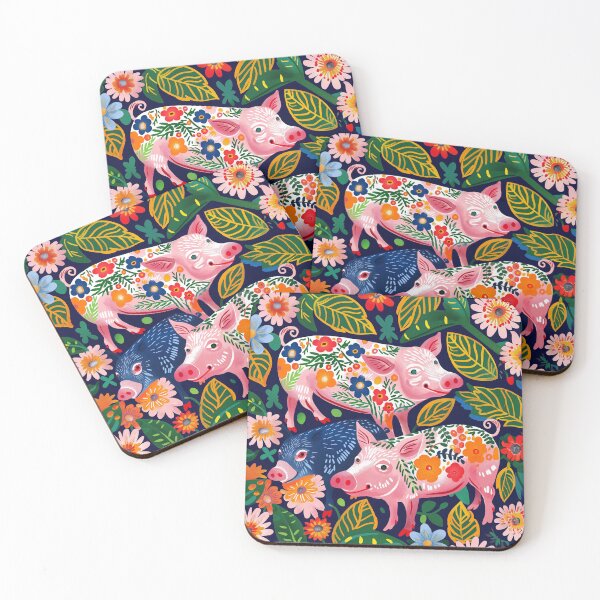 Item preview, Whimsical Jungle Pigs designed and sold by nshaltiel.