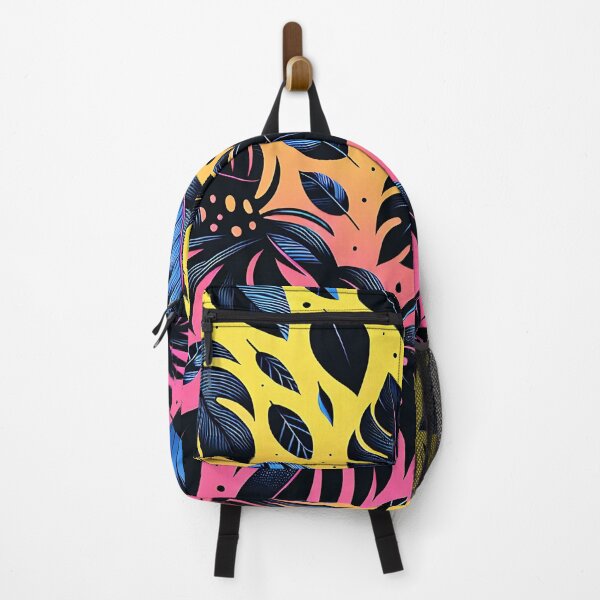 Item preview, Elegant Tropical Leaf Pattern with Vibrant Gradient Background designed and sold by SportyAndArtful.