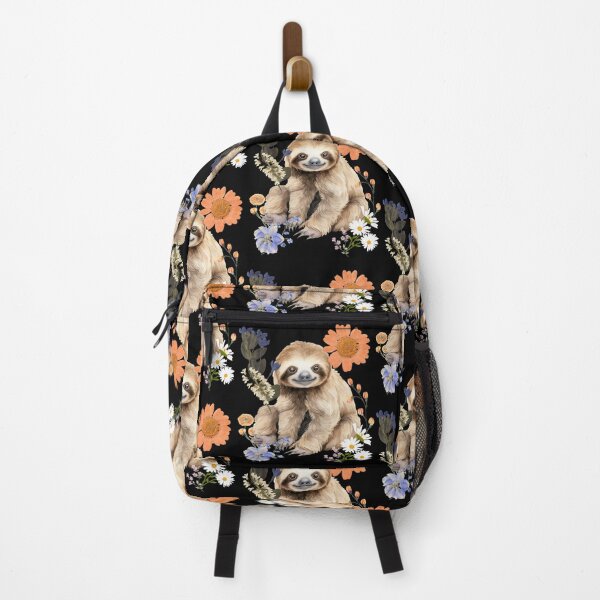Item preview, Cute Sloth With Colorful Blossoms Wildlife Design designed and sold by EarthArtDesigns.