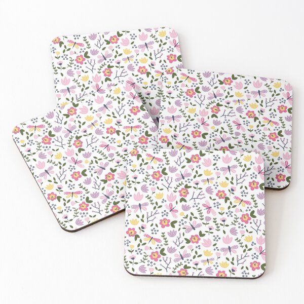 Item preview, Whimsical Dragonflies and Flower Pattern designed and sold by Fern and Quill.