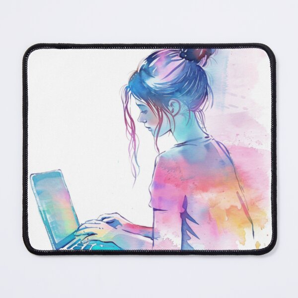 Item preview, Girl Coding Away designed and sold by BlueDoeArt.