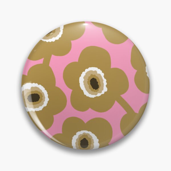 Item preview, Iconic Bold Scandinavian flowers in Pink and Metallic Gold designed and sold by Deutschic.