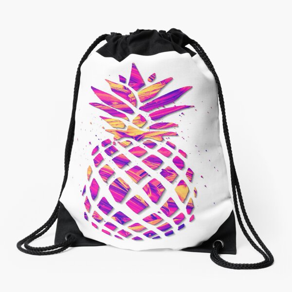 ABSTRACT PINEAPPLE ART Drawstring Bag