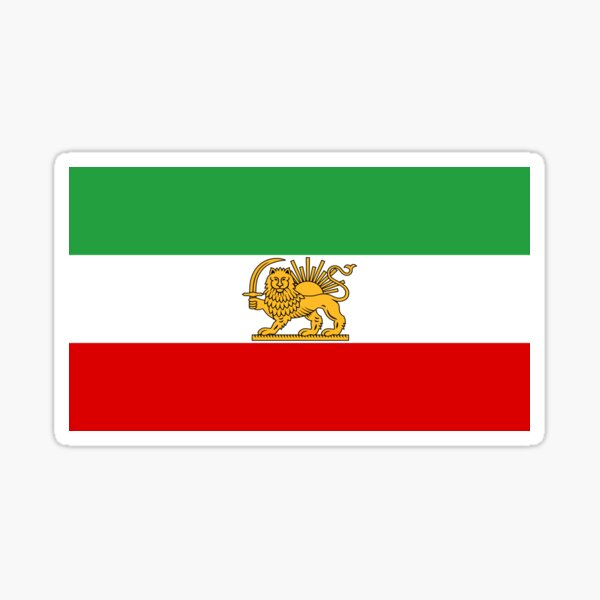 Flag of Persia / Iran (1964-1980) - شیر و خورشید Sticker