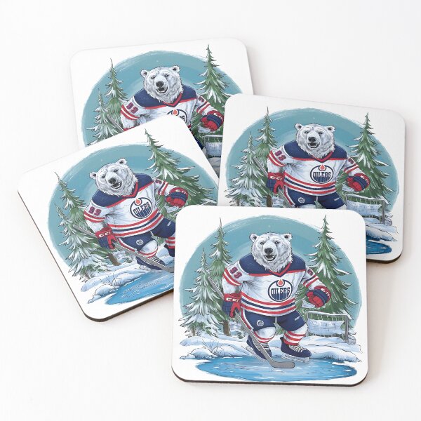 Item preview, Polar Bear Wearing Oilers Jersey and Playin Hockey designed and sold by Saikastore.