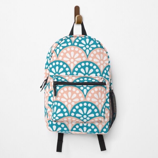 Item preview, Fancy Scallops : Coral and Teal designed and sold by 2MomsKrafts.