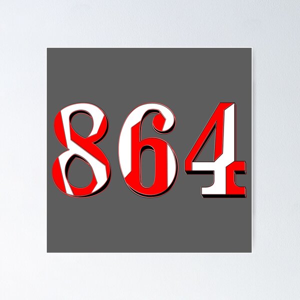 Item preview, number eight hundred and sixty four digit 864 order sequence team member age designed and sold by 4rpixs.