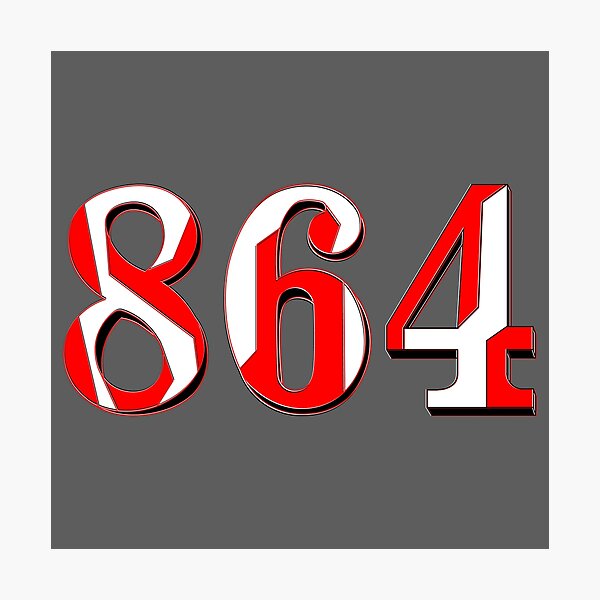 Item preview, number eight hundred and sixty four digit 864 order sequence team member age designed and sold by 4rpixs.