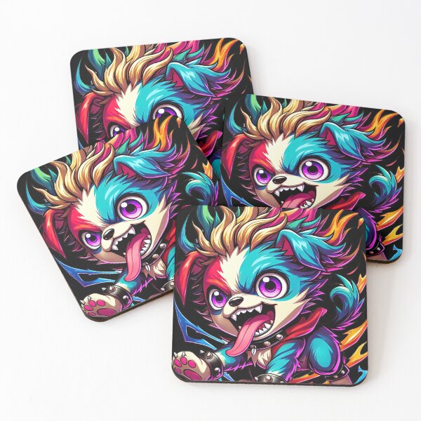 Item preview, Mayhem Puppy, Colorful Anime Style designed and sold by CrypRenaissance.
