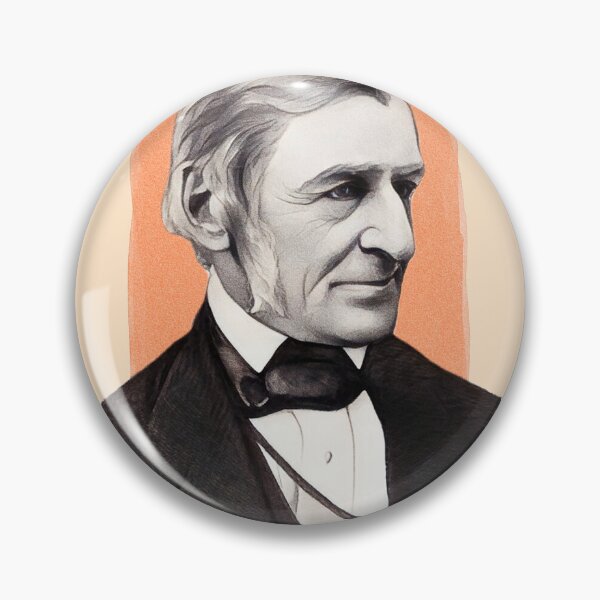 Item preview, American Essayist Ralph Waldo Emerson - orange - illustration  designed and sold by Litstoy.