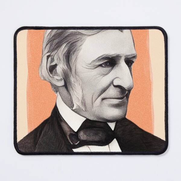 Item preview, American Essayist Ralph Waldo Emerson - orange - illustration  designed and sold by Litstoy.