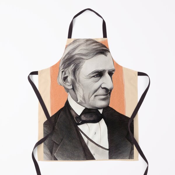Item preview, American Essayist Ralph Waldo Emerson - orange - illustration  designed and sold by Litstoy.