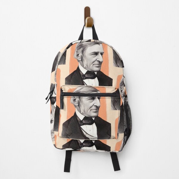 Item preview, American Essayist Ralph Waldo Emerson - orange - illustration  designed and sold by Litstoy.