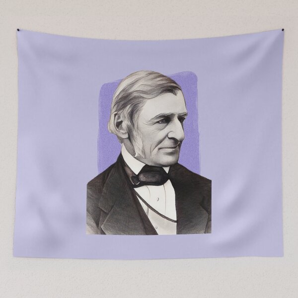 Item preview, American Essayist Ralph Waldo Emerson - Purple - illustration  designed and sold by Litstoy.