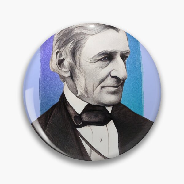 Item preview, English Essayist Ralph Waldo Emerson - blue - illustration  designed and sold by Litstoy.