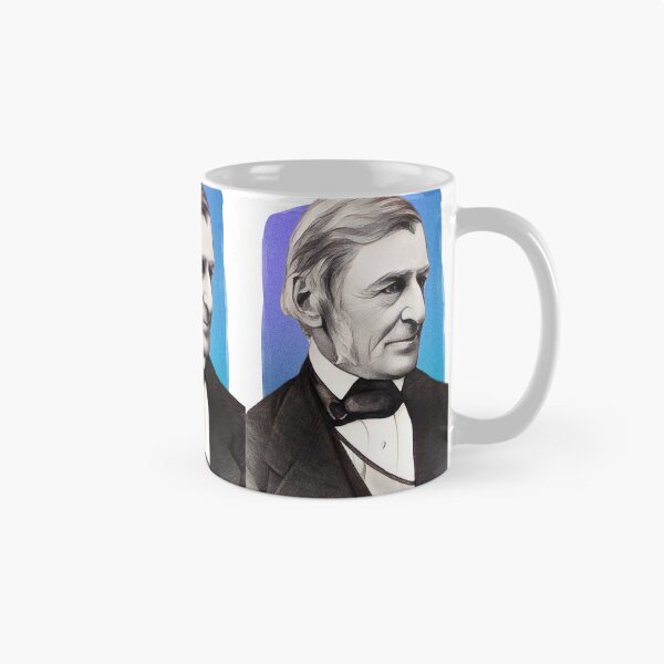 Item preview, English Essayist Ralph Waldo Emerson - blue - illustration  designed and sold by Litstoy.