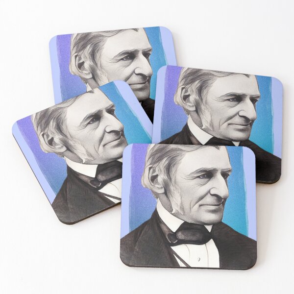 Item preview, English Essayist Ralph Waldo Emerson - blue - illustration  designed and sold by Litstoy.