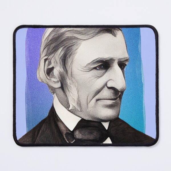 Item preview, English Essayist Ralph Waldo Emerson - blue - illustration designed and sold by Litstoy.