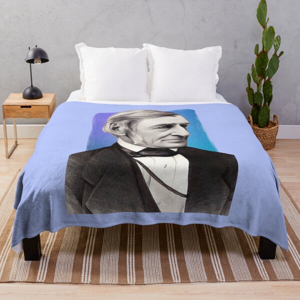 Item preview, English Essayist Ralph Waldo Emerson - blue - illustration  designed and sold by Litstoy.