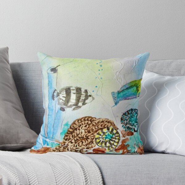 Under the Sea Z Throw Pillow