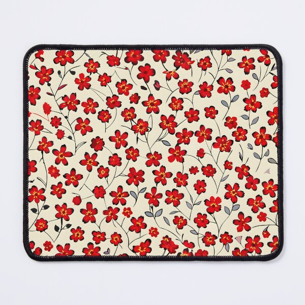 Item preview, Red Floral Pattern Seamless Background Illustration Design designed and sold by Rostislav Bouda.