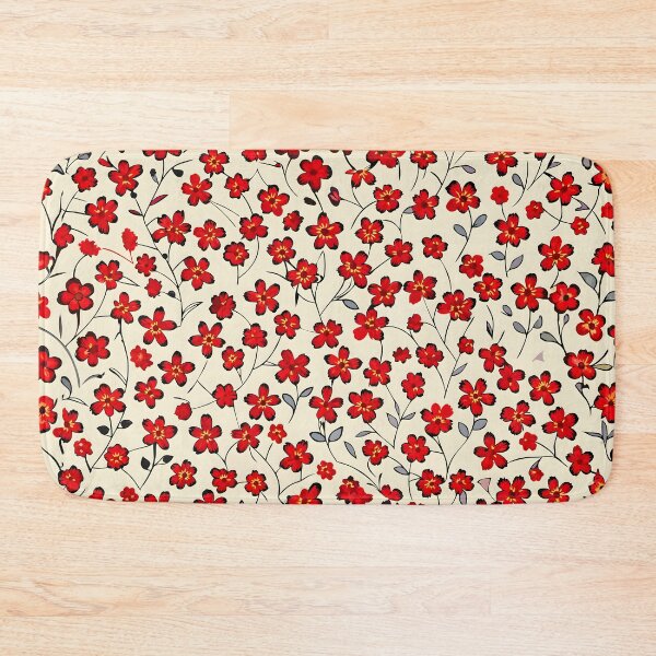 Item preview, Red Floral Pattern Seamless Background Illustration Design designed and sold by Rostislav Bouda.
