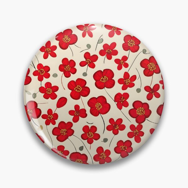 Item preview, Red Floral Pattern Seamless Background Illustration Design designed and sold by Rostislav Bouda.