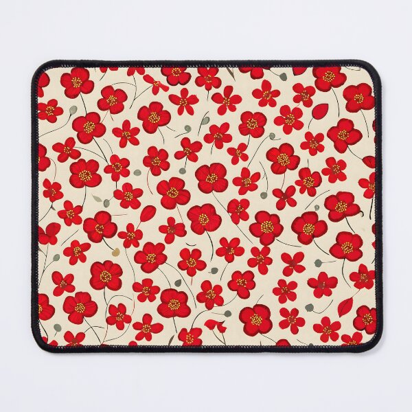 Item preview, Red Floral Pattern Seamless Background Illustration Design designed and sold by Rostislav Bouda.