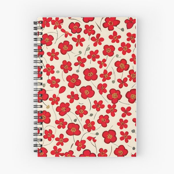 Item preview, Red Floral Pattern Seamless Background Illustration Design designed and sold by Rostislav Bouda.