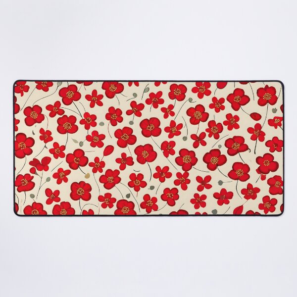 Item preview, Red Floral Pattern Seamless Background Illustration Design designed and sold by Rostislav Bouda.