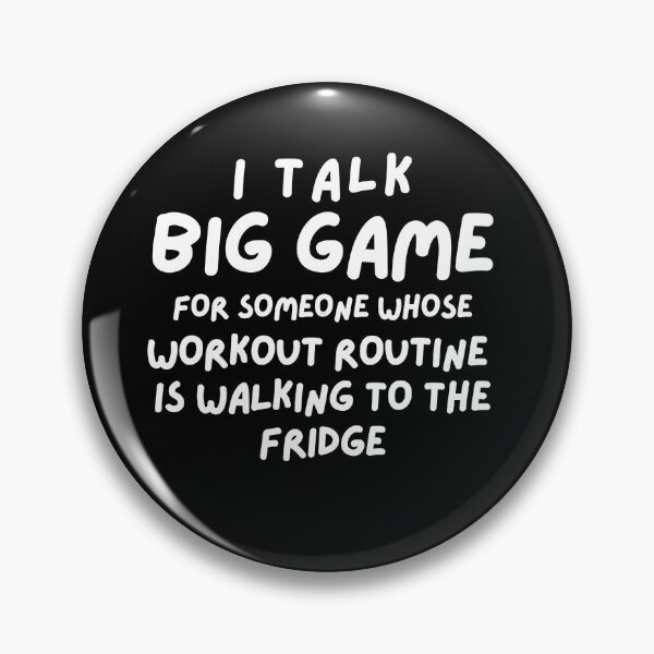 Item preview, Funny Workout Quote, I Talk Big Game, Lazy Workout Humor, Fitness Joke, Gym Lover, Funny Gym Wear designed and sold by RiffRaffGraffix.