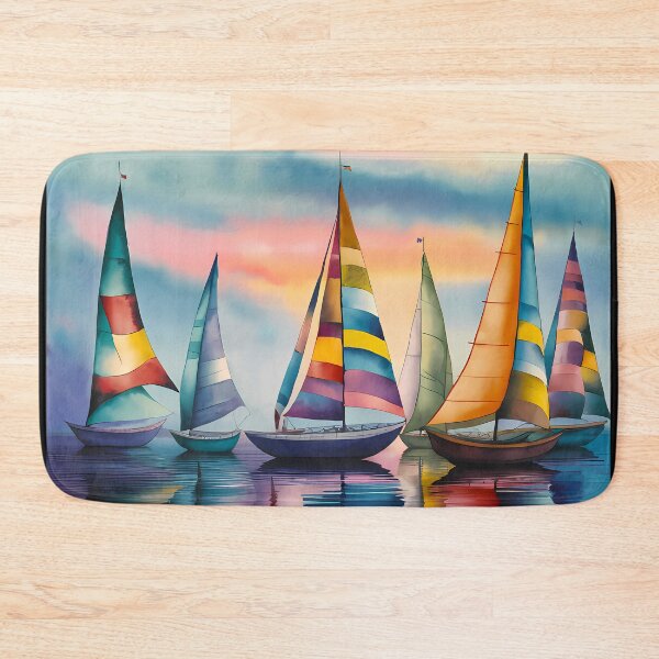 Item preview, Beautiful Nautical Sailing Art Poster  designed and sold by Dibble Dabble Designs.