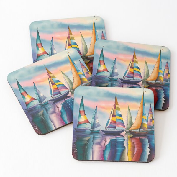Item preview, Beautiful Nautical Sailing Art Poster  designed and sold by Dibble Dabble Designs.
