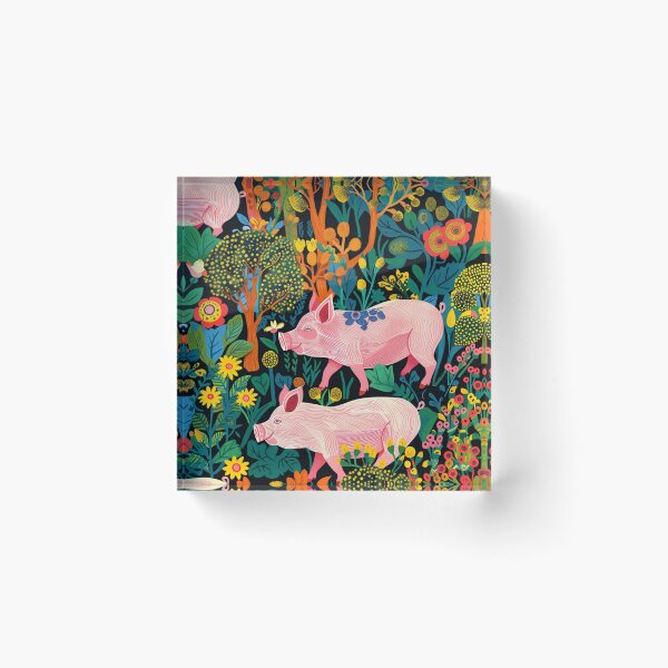 Item preview, Whimsical Jungle Pigs designed and sold by nshaltiel.