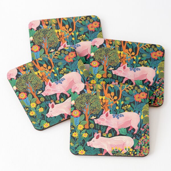 Item preview, Whimsical Jungle Pigs designed and sold by nshaltiel.