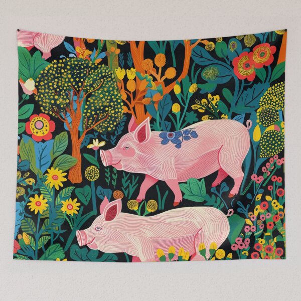 Item preview, Whimsical Jungle Pigs designed and sold by nshaltiel.