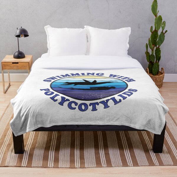 Item preview, Swimming with Polycotylids Retro Surf Design (blue letters, distressed) designed and sold by Robert O.  Clark.