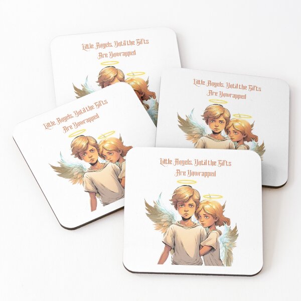Item preview, Little Angels Until The Gifts Are Unwrapped - Gold Lettered designed and sold by signshirtz.