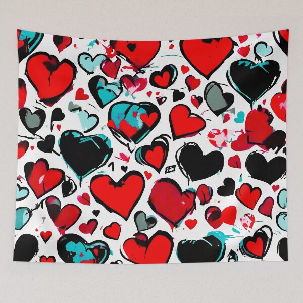 Item preview, Graffiti Hearts Valentine's Art 2 designed and sold by Tom-Johnson.