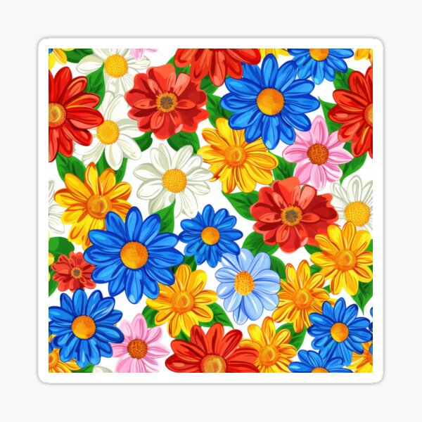 Item preview, Colorful Flower Pattern designed and sold by brandway.