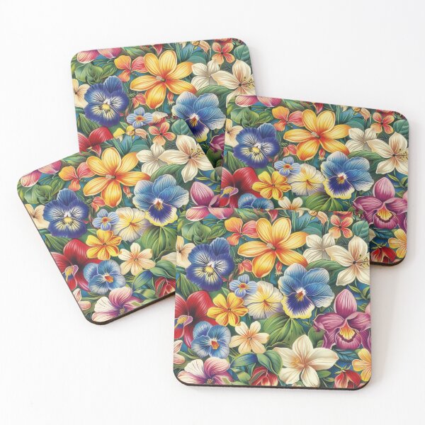 Item preview, Colorful Floral Pattern With Pansies designed and sold by brandway.