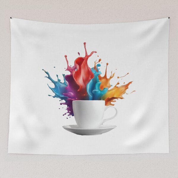 Item preview, Coffee Cup with Bright Paint Splash 3 designed and sold by Tom-Johnson.