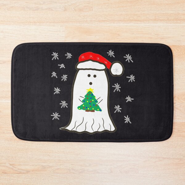 Item preview, Christmas Ghost with Tree and Santa Hat designed and sold by DanielleGensler.