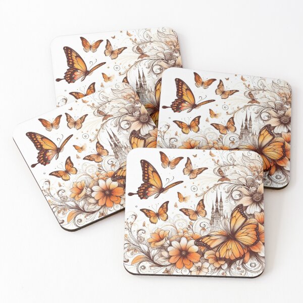 Item preview, Butterflies  Flowers Floral Abstract art  designed and sold by ZulryLifestyles.
