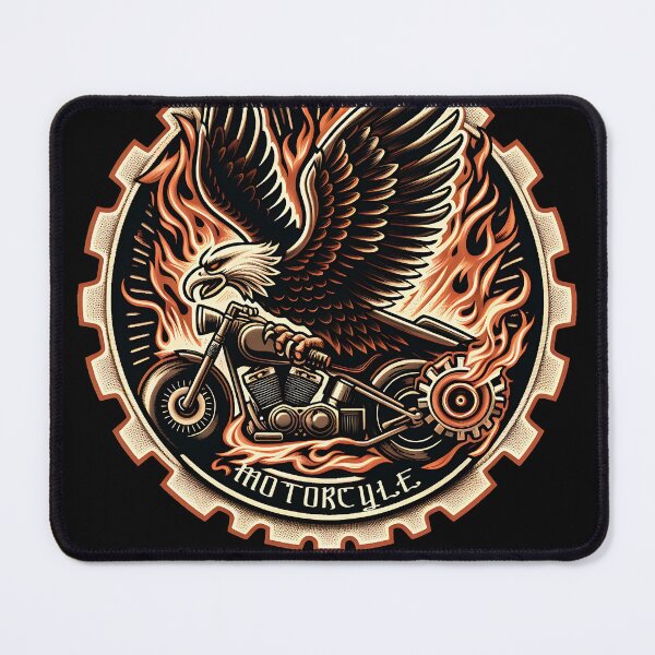 Item preview, Eagle riding on motorcycle designed and sold by LvlUpPrints.