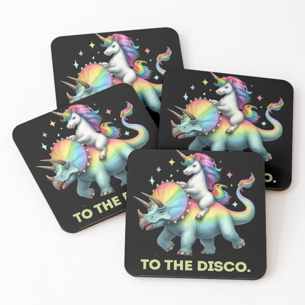 Item preview, To The Disco, Unicorn Riding Triceratops designed and sold by Haji  Kamora.