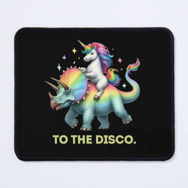 Item preview, To The Disco, Unicorn Riding Triceratops designed and sold by Haji Kamora.
