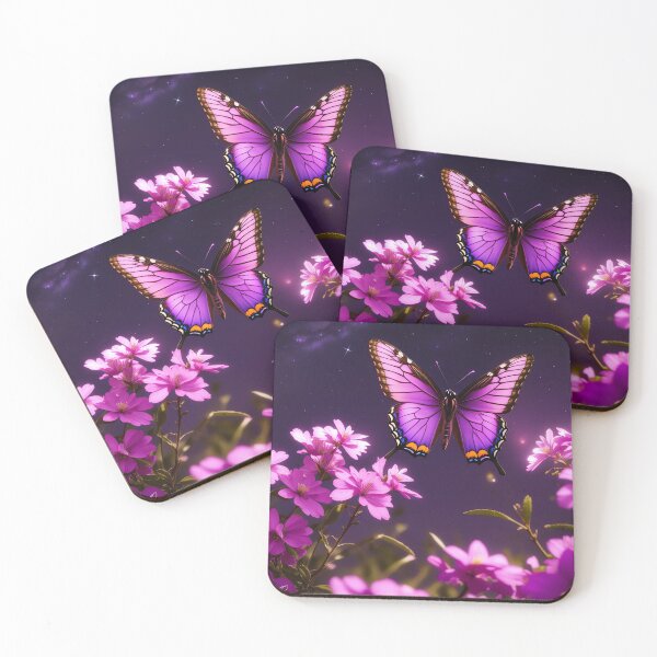 Item preview, butterfly and flowers  designed and sold by WildflowersAI.