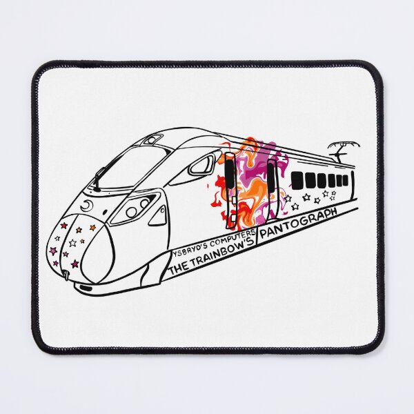 Item preview, The Trainbow's Pantograph Lesbian Pride flag designed and sold by YsbrydLuna.
