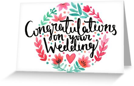 "Wedding Congratulations" Greeting Card by sunny-sidesup ...